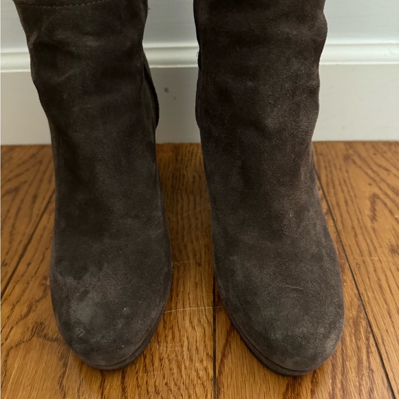 Prada Suede Wedge Knee Boot - Picture 4 of 6